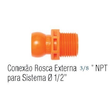 Jogo Conexão Rosca Externa 3/8" 18-L - Fixoflex