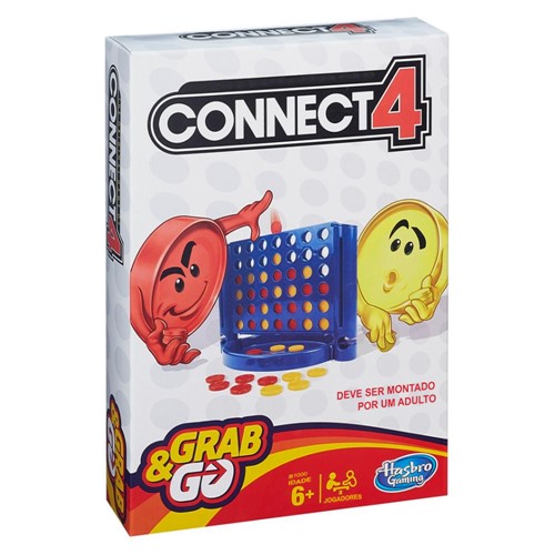 Jogo Connect 4 Grab & Go Hasbro Cores Sortidas 1 Unidade