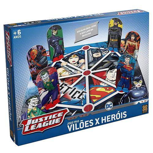 Jogo Dc Comics Trio Viloes X Herois 03618 - Grow