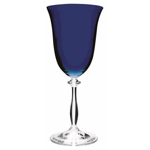 Jogo de 6 Taças Cristal Ecológico Água 350ml Ângela Azul - Bohemia