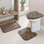 Jogo de Banheiro Safari Standard 3 Peças Leopardo