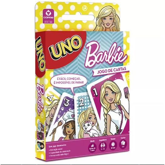 Jogo de Cartas Uno Barbie 98733 Copag