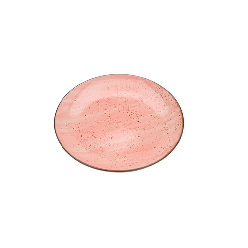 Jogo de Pratos Sobremesa em Porcelana Bon Gourmet Watercolor 19cm 2 Peças Rosa