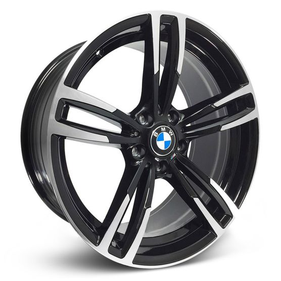 Jogo Roda BMW M3 2015 Aro 17 - Preta Diamantada Roda M3 2015 Aro 17 - 5x120 Tala: 8,0 Off-Set: 35
