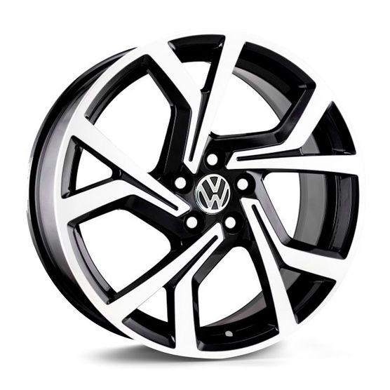 Jogo de Roda KR R94 VW Golf GTI Aro 15 - Preta Polida Roda R94 Aro 15 - 5x100 Tala: 6,0 Off-Set: 38