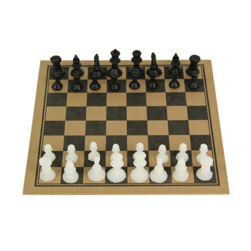Jogo de Tabuleiro - Xadrez Sem Estojo - 32 Peças - Madeira - Pentagol