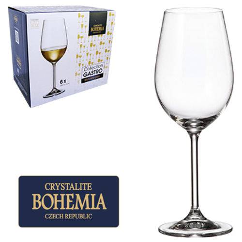 Jogo de Taca de Cristal para Vinho Branco com 6 Unidades Gastro Bohemia 350ml
