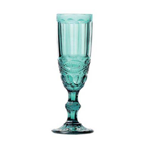 Jogo de Tacas para Champagne Libelula 6 Pecas Azul Tiffany