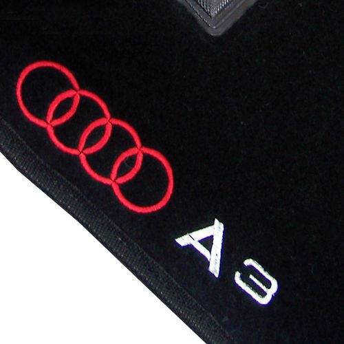 Jogo de Tapete Carpete Audi A3 2000 a 2007 Preto - 5 Peças (Personalizado)