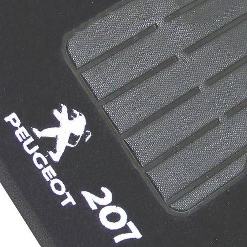 Jogo de Tapete Carpete Peugeot 207 Escapade 2008 a 2013 Grafite - 5 Peças (Personalizado)