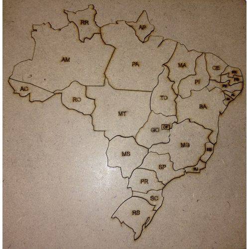 Jogo Educativo - Quebra Cabeças - Mapa Brasil - Geografia