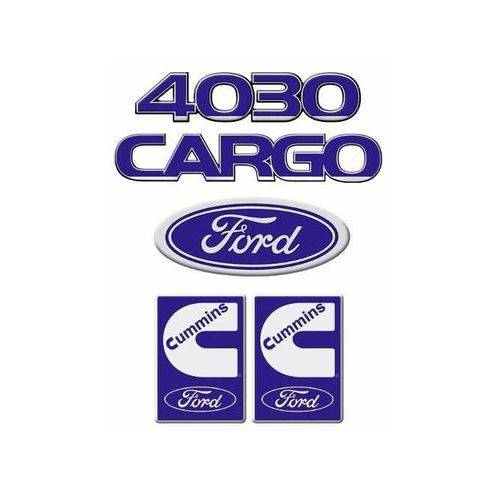 Jogo Emblemas Caminhão Ford Cargo 4030 Oval Cummins