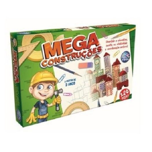 Jogo Mega Construcoes 120 Peças 7361 Pais e Filhos