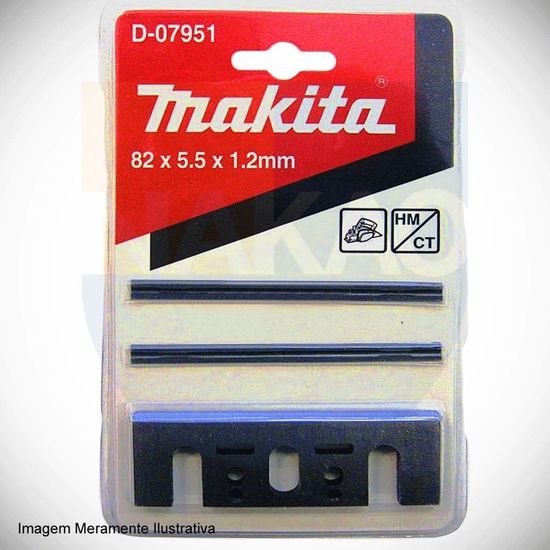 Jogo Mini Faca para Plaina 82mm com Placa Ajustável - D-07951 - Makita