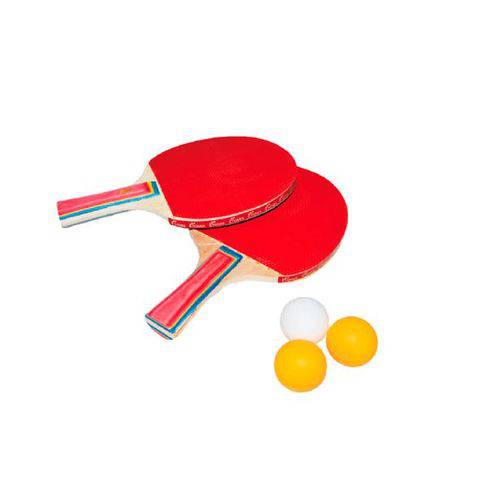 Jogo Raquete Ping Pong para Tênis de Mesa com 3 Bolinhas