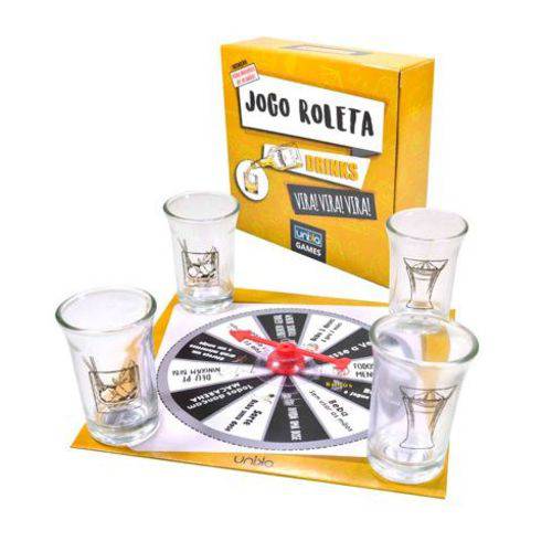 Jogo Roleta Drinks C/ 4 Shots
