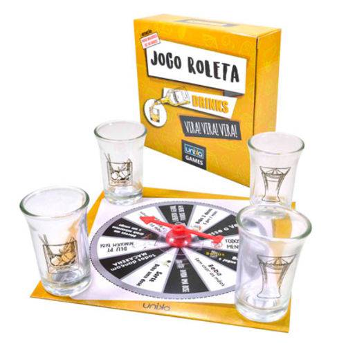 Jogo Roleta Drinks com 04 Shots