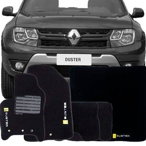 Jogo Tapete Carpete Confort Completo + Porta Malas Nova Renault Duster 2016 em Diante