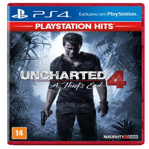 Jogo Uncharted 4 a Thief's End Hits Ps4