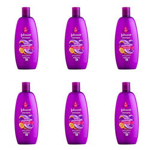 Johnsons Força Vitaminada Shampoo Infantil 400ml (kit C/06)