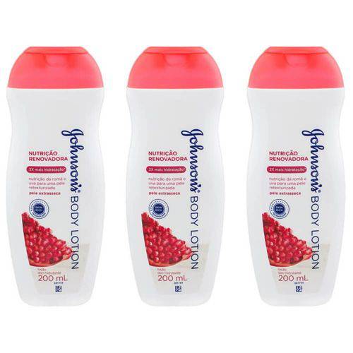 Johnsons Nutrição Renovadora Hidratante 200ml (kit C/03)