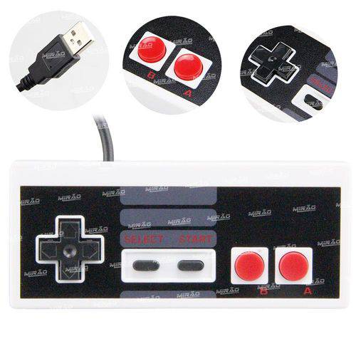 Joystick Controle Nes Nintendo Pc Usb Retro - Cr-009