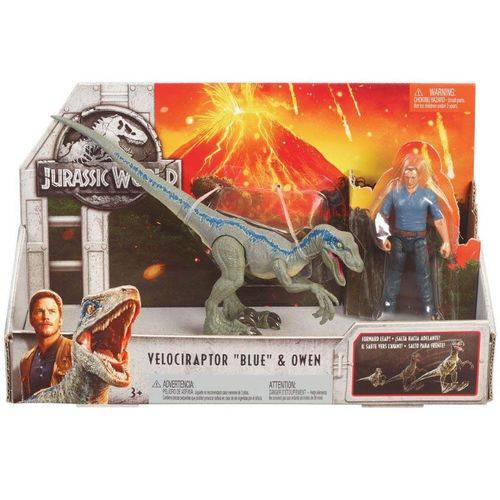 Jurassic World Conjunto Aventura Raptor Blue e Owen - FMM49 - Mattel