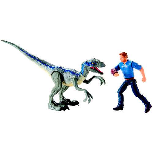 Jurassic World Conjunto Aventura Velociraptor e Owen - Mattel