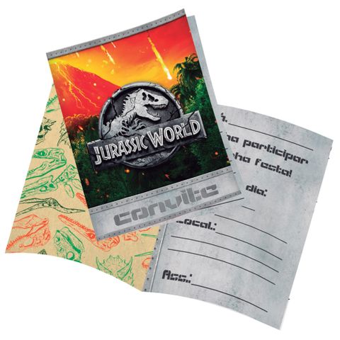Jurassic World New Convite C/8 - Festcolor