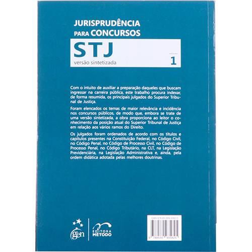 Jurisprudência para Concursos: STJ Versão Sintetizada - Vol. 1