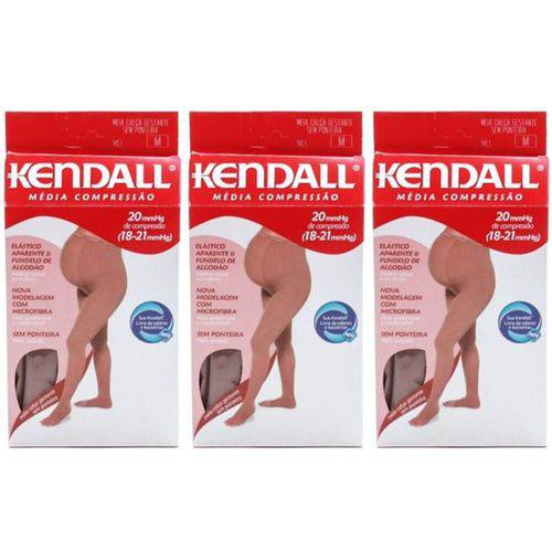 Kendall 1372 Meia Calça Média Compressão Gestante S/ Ponteira M (kit C/03)
