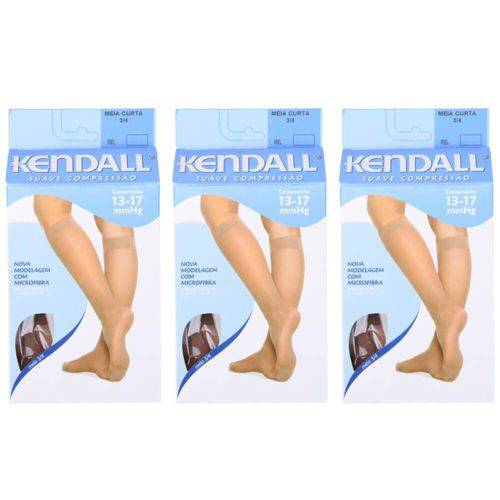 Kendall 2233 Meia 3/4 Suave Compressão Mel G (kit C/03)