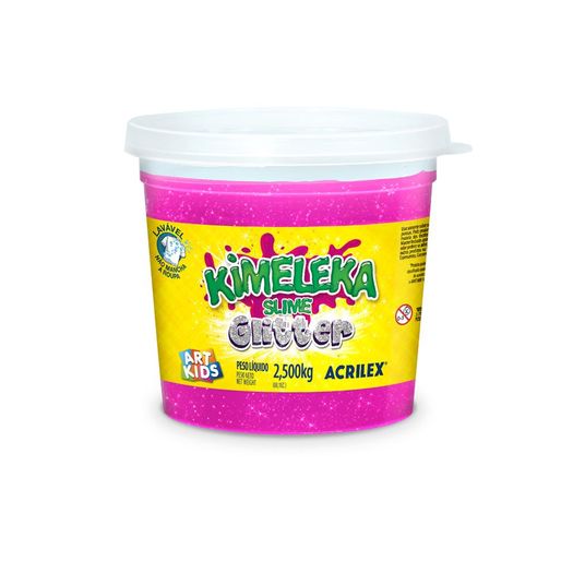 Kimeleka Slime com Glitter Rosa 2,5kg 58250 Acrilex