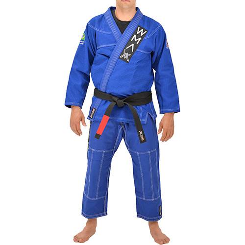 Kimono Jiu-Jitsu Competition Azul Linha Branca - Wma Fight Company