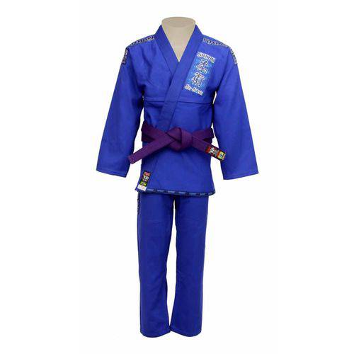 Kimono Jiu Jitsu - Trancado - Tradicional - Shiroi - Azul