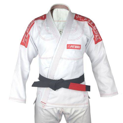 Kimono Pit Bull Red Series - Branco