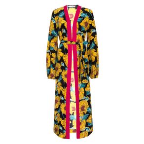 Kimono Seda Las Flores Duncan Nko Estampado/m