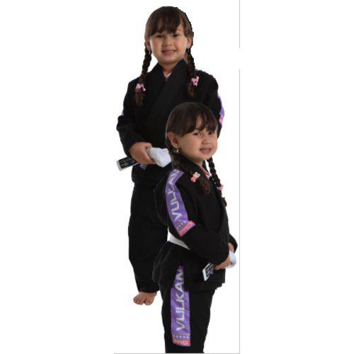 Kimono Vulkan Infantil para Jiu Jitsu - VKN PRO PRETO INFANTIL FEMININO