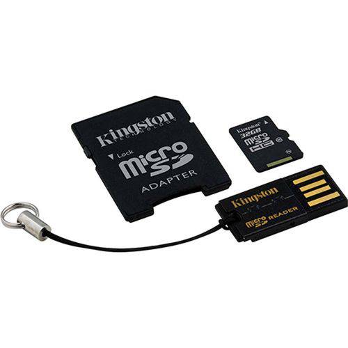 Kingston Cartão de Memoria 32gb Mobility Kit - Microsdhc com Adaptador Sd + Leitor Usb (Classe10) -