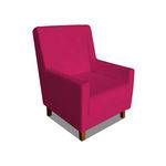 Kit 02 Poltronas Cadeira Mari Sala Quarto Recepção Escritório Consultório Suede Rosa Pink - AM DECOR