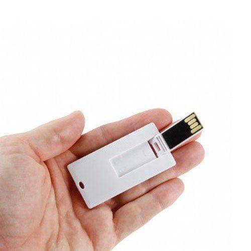 Kit 15 Und Mini Pen Card 4gb Plástico Retangular Branco Personalizado