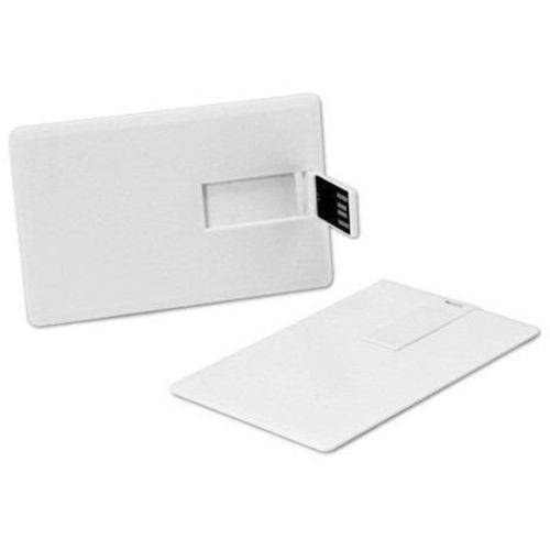 Kit 20 Unidades Pen Card 16gb Plástico Retangular Branco Personalizado