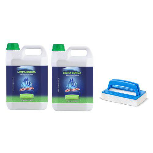 Kit 1 Esponja e 2 Detergente Limpa Borda 5 Litros Cris Água