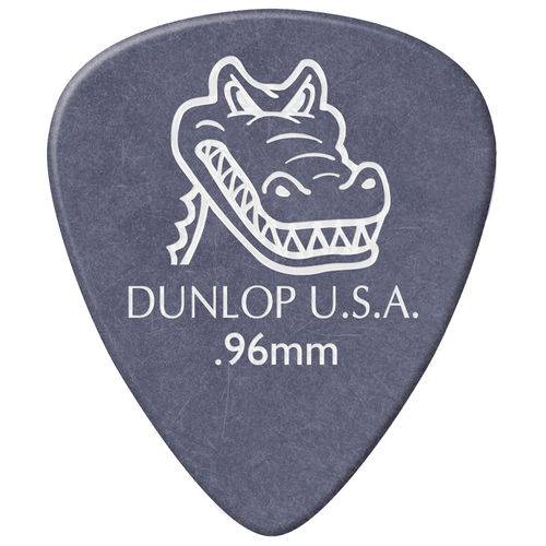Kit 12 Palhetas Dunlop Gator Grip 0.96mm Azul para Guitarra Baixo Violão