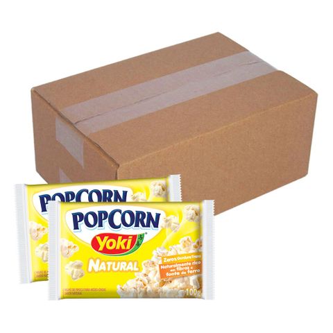 Kit 12 Pipocas para Microondas Pop Corn Natural 100g - Yoki