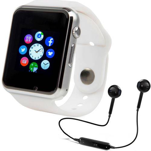 Kit 1 Relógio Smartwatch A1 + 1 Fone Bluetooh Original