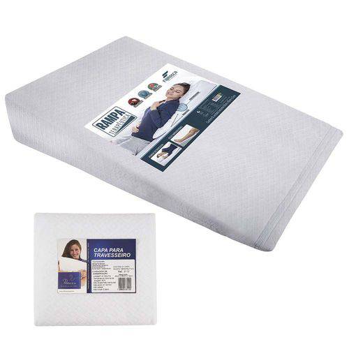 Kit 1 Travesseiro Anti Refluxo Adulto + 1 Capa Protetora