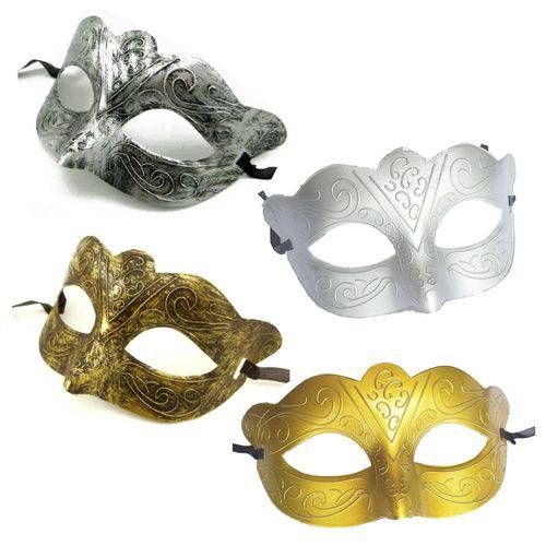 Kit 10 Máscara Veneziana Luxo Masculina para Festas, Bailes, Carnaval, Casamento