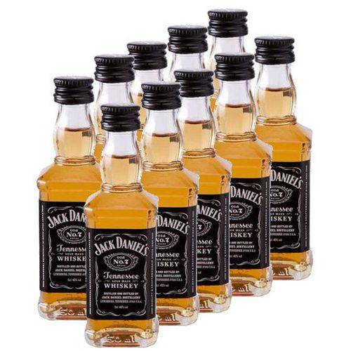Kit 10 Miniatura Jack Daniels 50 Ml