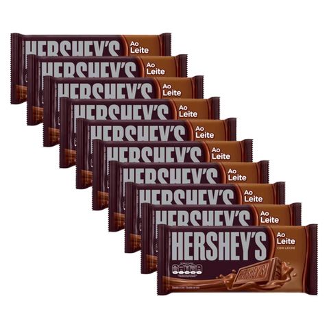 Kit 10 Tabletes de Chocolate Hersheys ao Leite 92g
